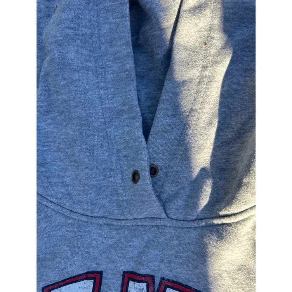 '47 Brand Ole Miss Rebels Hoodie Women XL‎ Grey Good Cropped Striped Sleeve